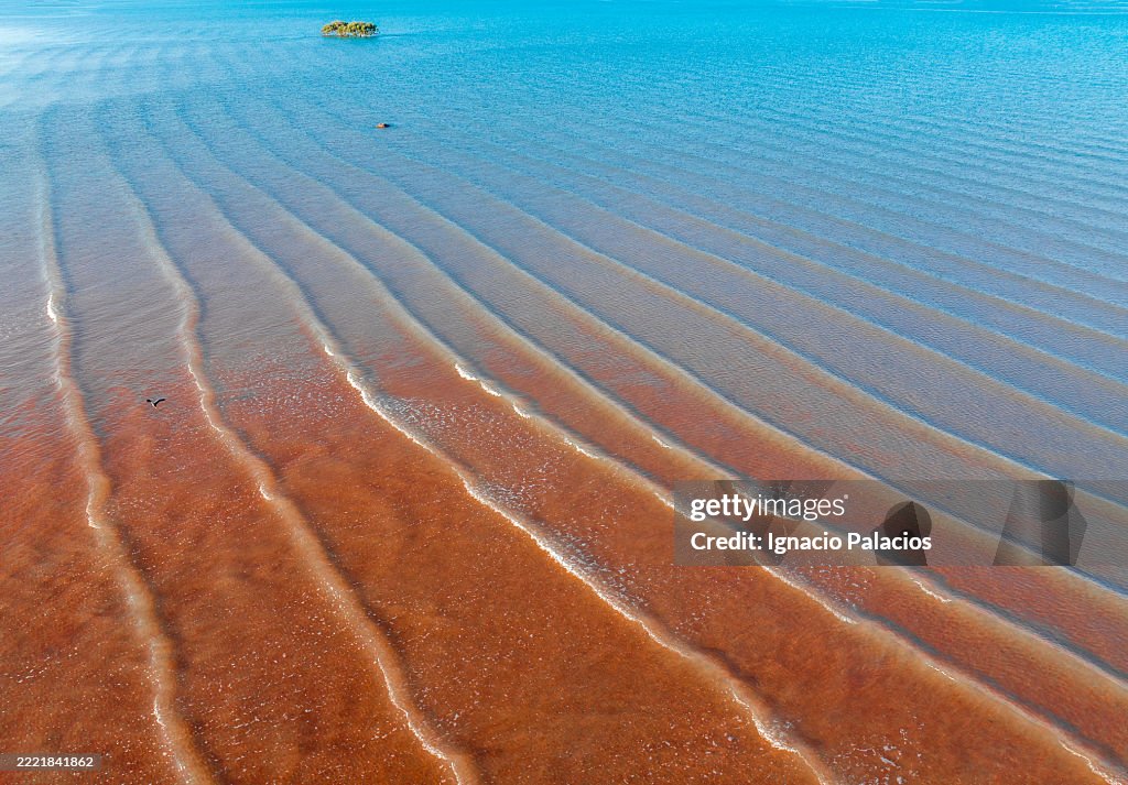 Aerial view of Simpson beach, Broome, Western Australia