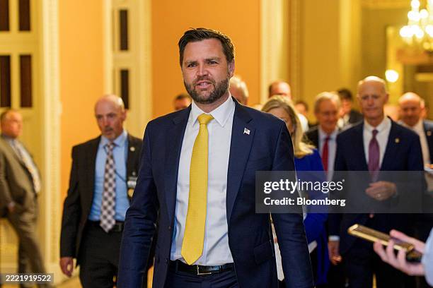 Vice President JD Vance at the US Capitol in Washington, DC, US, on Saturday, June 28, 2025. President Donald Trump's $4.5 trillion tax cut bill...