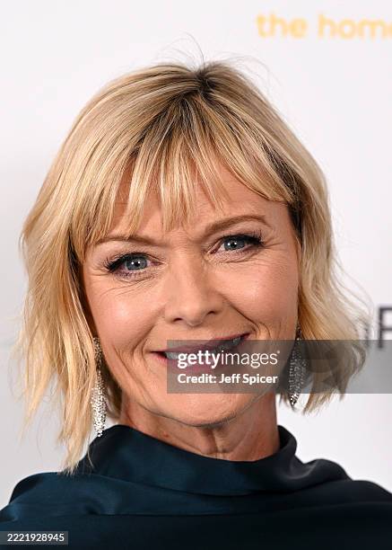 Julie Etchingham poses in the winners room during the TRIC Awards 2025 at Grosvenor House on June 24, 2025 in London, England.