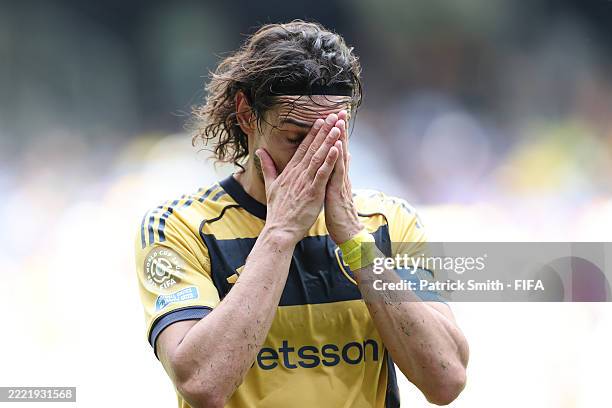 Edinson Cavani of CA Boca Juniors reacts during the FIFA Club World Cup 2025 group C match between Auckland City FC and CA Boca Juniors at GEODIS...