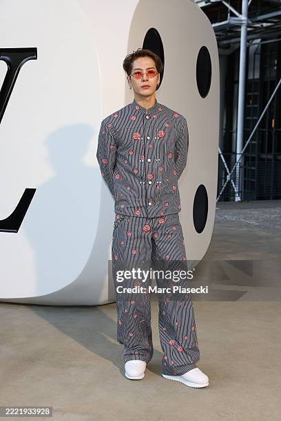 Jackson Wang attends the Louis Vuitton Menswear Spring/Summer 2026 show as part of Paris Fashion Week on June 24, 2025 in Paris, France.