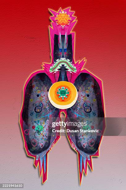 ilustrações de stock, clip art, desenhos animados e ícones de inner world of lung disease - organismo acidófilo
