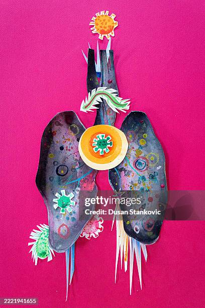 ilustrações de stock, clip art, desenhos animados e ícones de pathogen invasion of lungs - organismo acidófilo