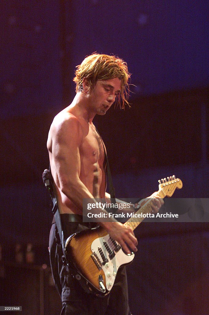 Bush Lead Singer Gavin Rossdale, lead singer of rock band Bush performs on the east ...