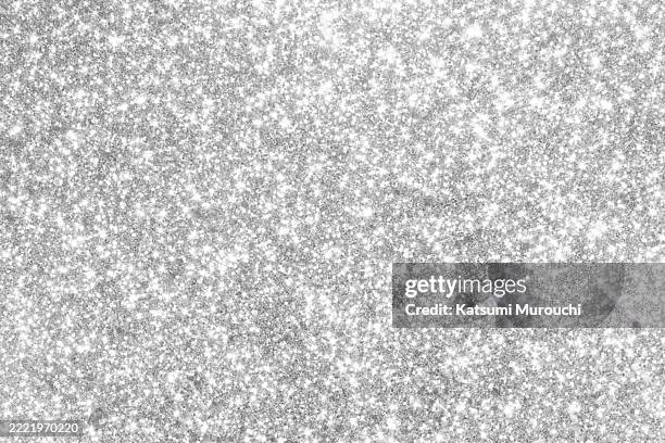 silver glitter texture background - couleur argentée photos et images de collection