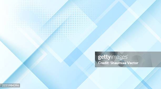 abstract white background with square shape element and halftone. futuristic modern backdrop design for business, presentation, ads, banner, website, landing page, wallpaper screen and more - future technology white stock illustrations