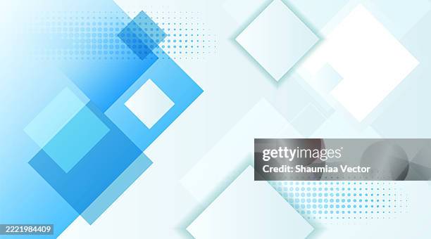 abstract white background with square shape element and halftone. futuristic modern backdrop design for business, presentation, ads, banner, website, landing page, wallpaper screen and more - rectangle abstract stock illustrations