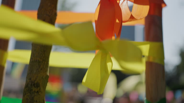 Parade Ribbons 187 Annual Equality Parade In Poland Stock Videos, Footage, & 4K Video ...