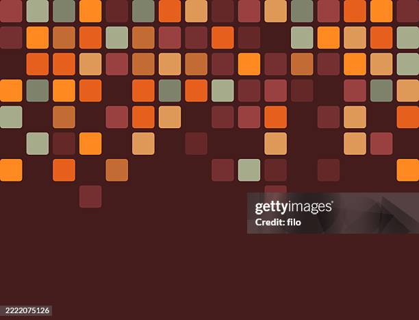 autumn mosaic abstract color edge - maroon background stock illustrations