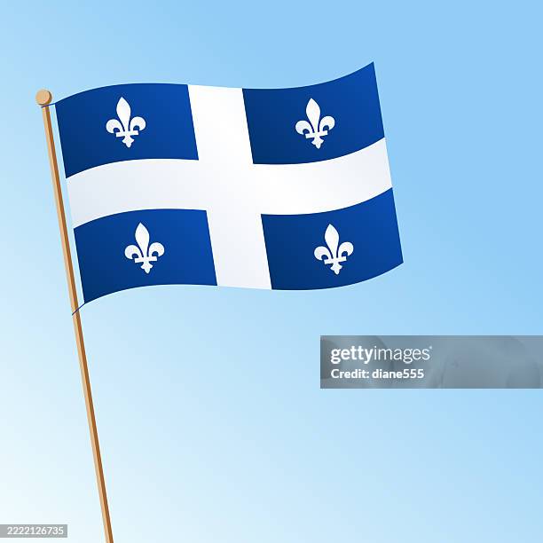 quebec flag - quebec stock illustrations