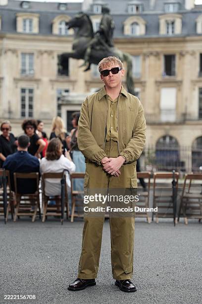 Eddy de Pretto attends the AMI - Alexandre Mattiussi Menswear Spring/Summer 2026 show as part of Paris Fashion Week on June 25, 2025 in Paris, France.