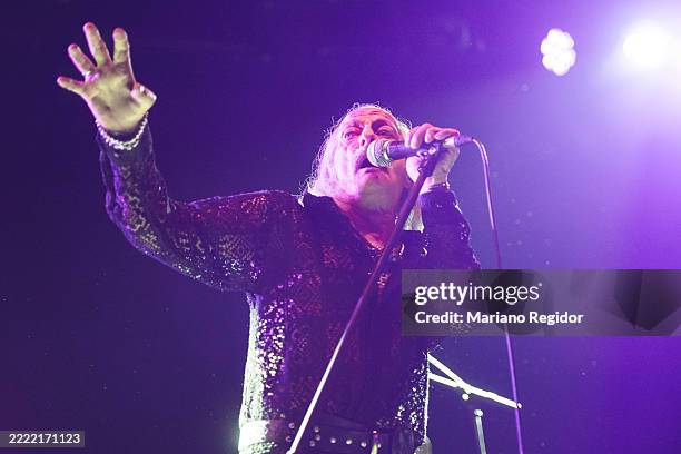 Bobby Liebling of the American doom metal band Pentagram performs in concert during Resurrection Fest on June 25, 2025 in Viveiro, Spain.