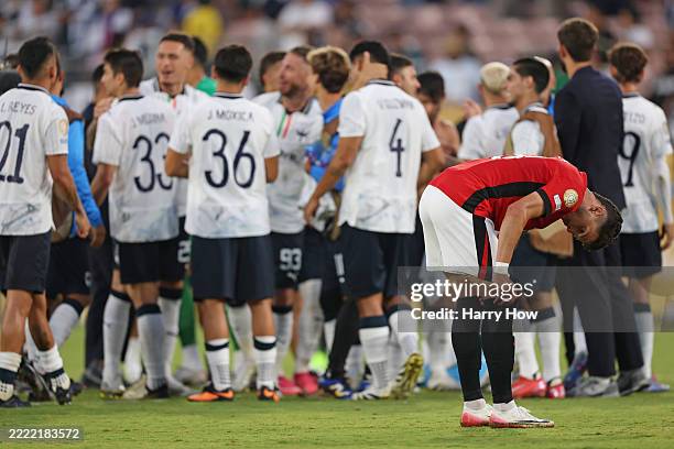 Danilo Boza of Urawa Red Diamonds reacts following the FIFA Club World Cup 2025 group E match between Urawa Red Diamonds and CF Monterrey at Rose...