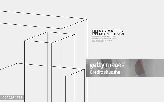Abstract Geometric Structure Line Pattern Background High-Res Vector ...