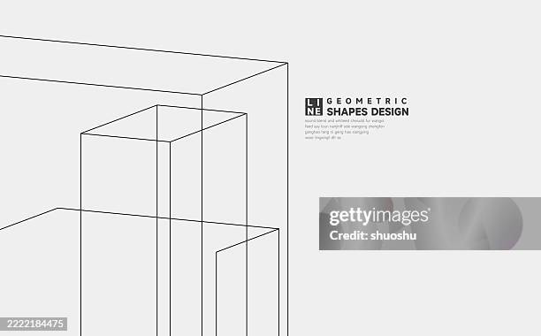 Abstract Geometric Structure Line Pattern Background High-Res Vector ...