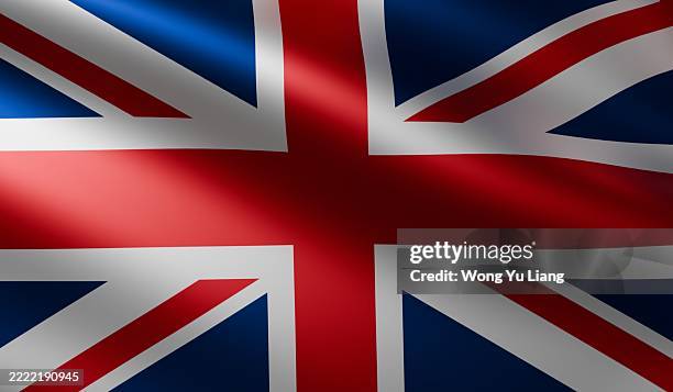 united kingdom flag close up - bandera del reino unido fotografías e imágenes de stock