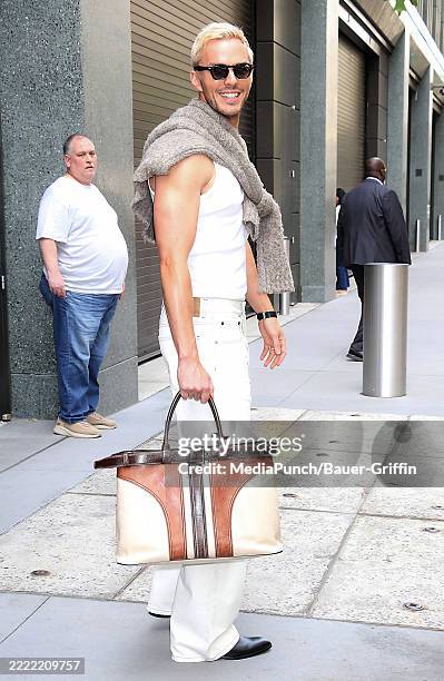 Nicholas Hoult is seen outside ABC Studios on June 30, 2025 in New York City.