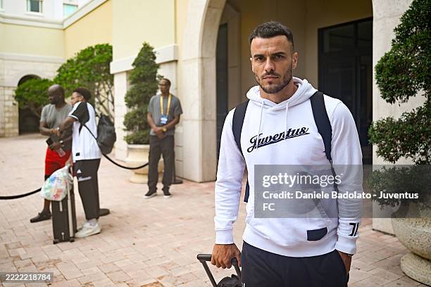 Filip Kostic of Juventus during the team travel to Miami on June 30, 2025 in Orlando, United States.
