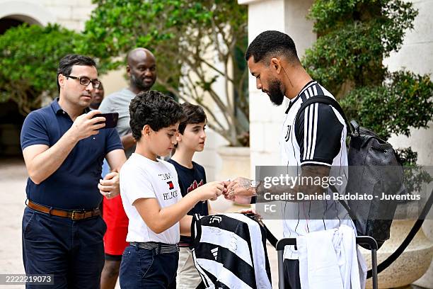 Douglas Luiz of Juventus during the team travel to Miami on June 30, 2025 in Orlando, United States.