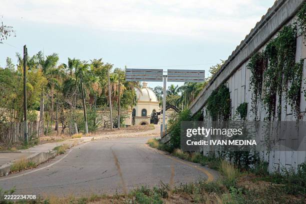 View of the "El Seminario" bridge, where 20 bodies were abandoned at the exit of the city of Culiacan in the state of Sinaloa, Mexico, on June 30,...