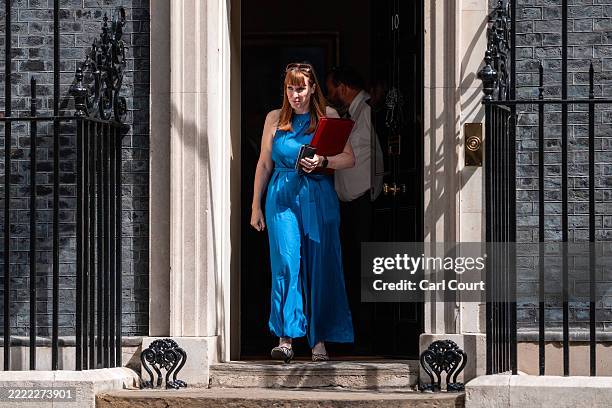 Angela Rayner, Deputy Prime Minister; Secretary of State for Housing, Communities and Local Government, leaves after attending the weekly meeting of...