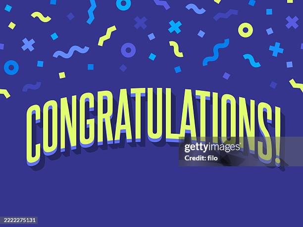congratulations celebration event confetti background - congratulating stock illustrations