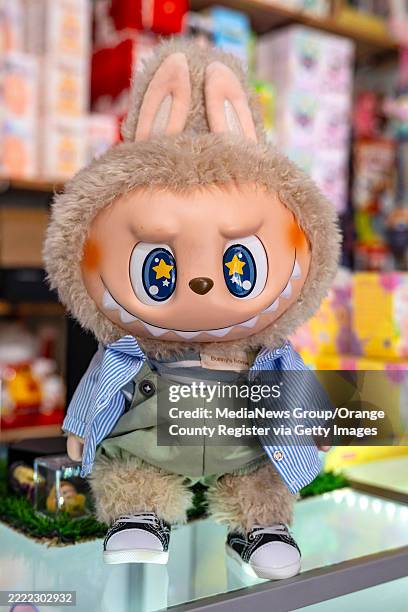 Anaheim, CA A large Labubu sits on the counter at The Labu'Tique Shop in Anaheim on Wednesday, June 25, 2025. Local and out-of-town customers come to...