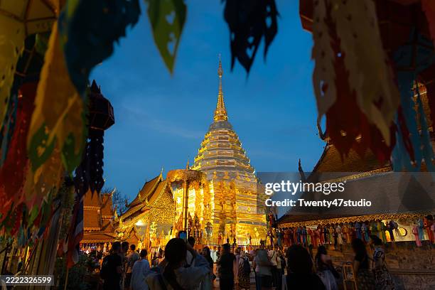 wat phra that doi suthep temple, chiang mai, thailand - cidade de chiang mai imagens e fotografias de stock