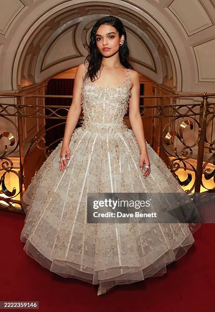 Rachel Zegler attends the press night after party for "Evita" at the London Palladium on July 1, 2025 in London, England.