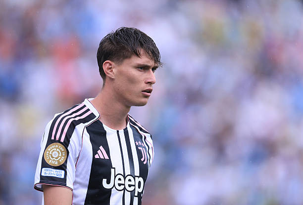 Nicolo Savona of Juventus during the FIFA Club World Cup 2025 group G match between Juventus FC and Manchester City FC at Camping World Stadium on...
