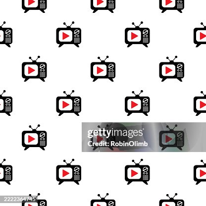 Play Button Televisions Seamless Pattern Play Button Televisions Seamless Pattern
