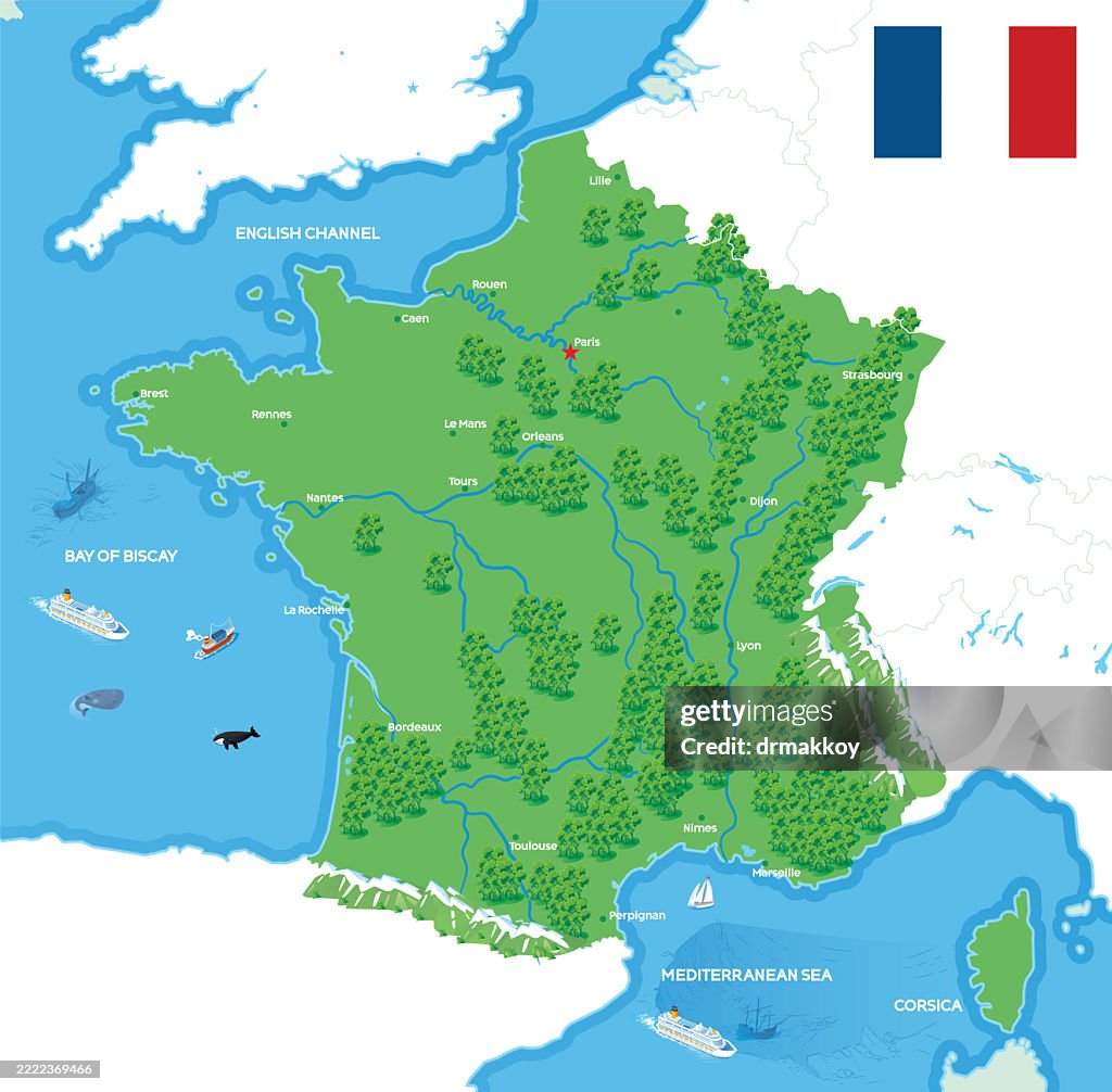 France Forest Map