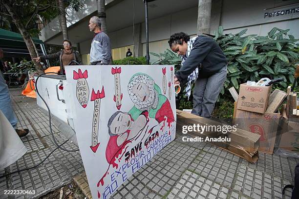 Activists, collectives, and social movements launch a 24-hour vigil outside the Federal Government's representation office, Sao Paulo, demanding...