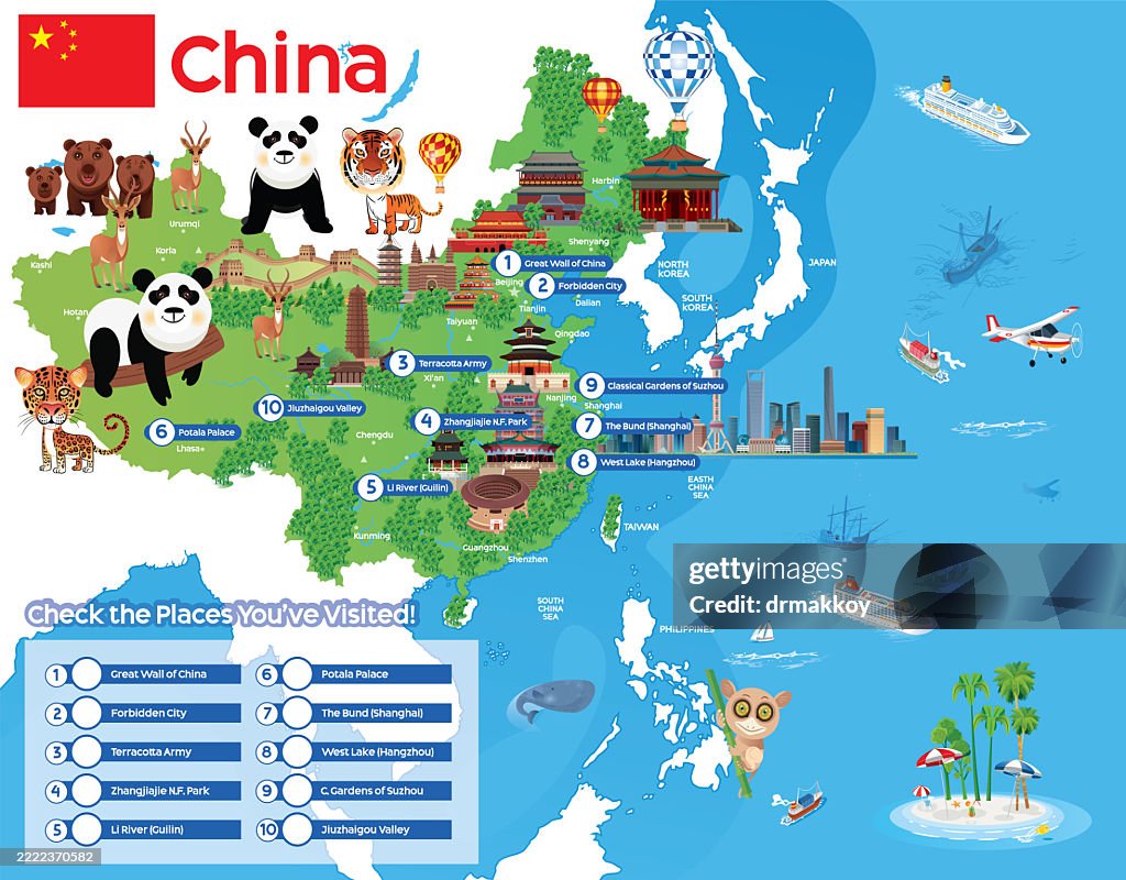 China Travel Map – Top 10 Places to Visit