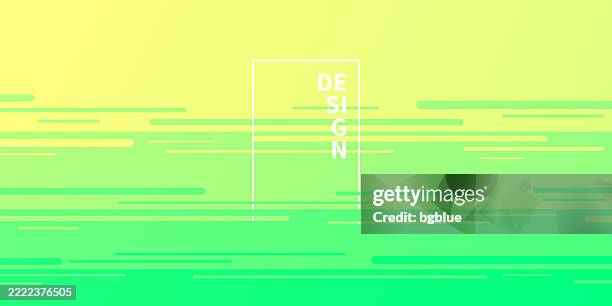 abstract design with horizontal lines and green gradient - trendy background - sunset timelapse stock illustrations