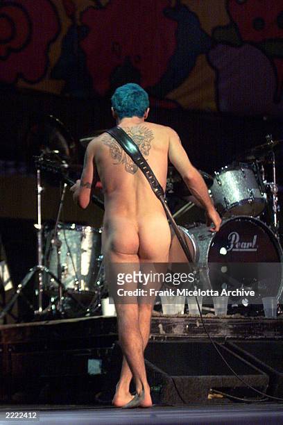 Red Hot Chili Peppers bassist Flea during their performance at Woodstock 99 at Griffiss AFB in Rome, New York. There are over 45 bands performing on...