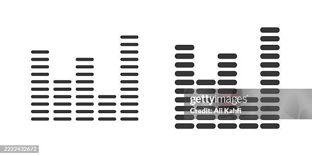 equalizer thin line and glyph solid icon. editable stroke and perfect pixel isolated on transparent background - radio controller stock illustrations