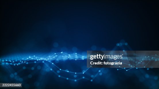 Abstract Digital Network with Connected Data Points on Dark Background Abstract Digital Network with Connected Data Points on Dark Background