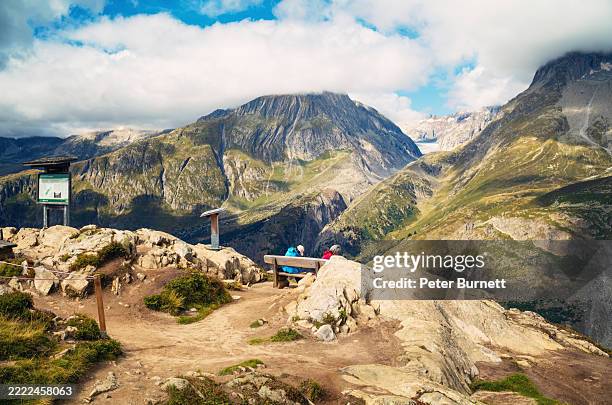 moosfluh bergstation view, valais, switzerland - aletsch glacier stock pictures, royalty-free photos & images