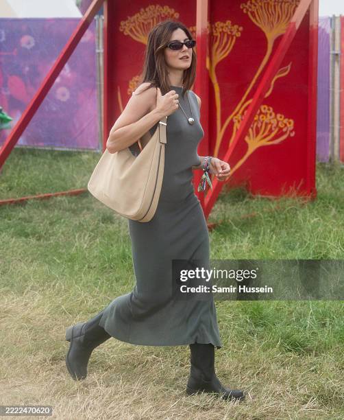 Monica Barbaro during day three of Glastonbury festival 2025 at Worthy Farm, Pilton on June 27, 2025 in Glastonbury, England. Established by Michael...