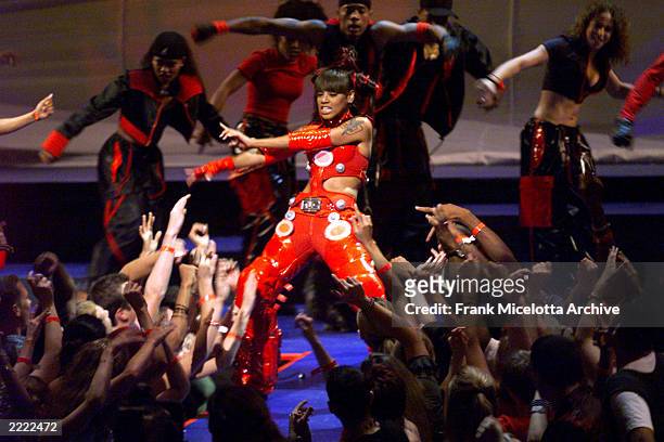 Performs during the 1999 MTV Music Video Awards held at the Metropolitan Opera House, Lincoln Center in New York City on September 9, 1999.