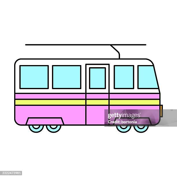 cable car icon - subway car stock illustrations