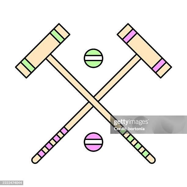 polo icon - croquet stock illustrations
