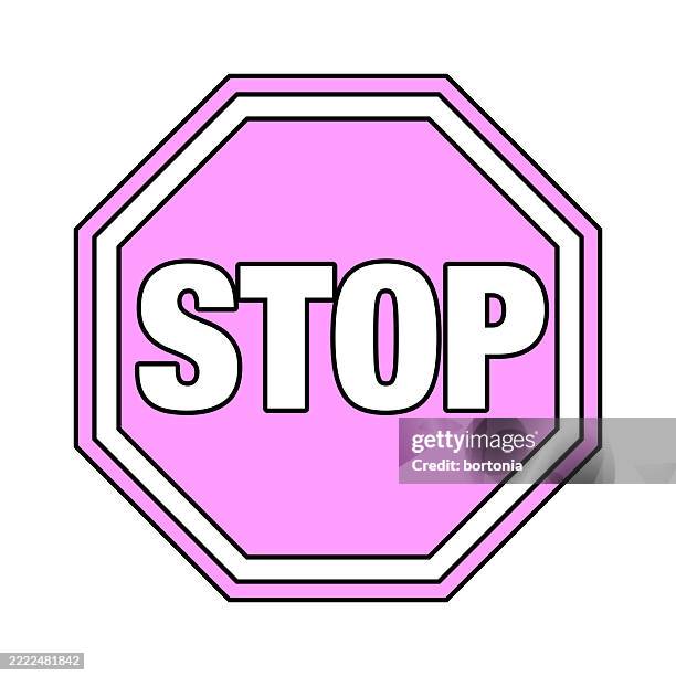 stop sign icon - traffic stop stock illustrations