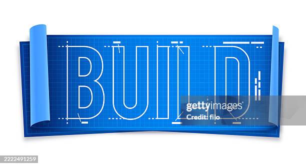 build idea blueprint brainstorming strategy process modern design element - architect model stock illustrations