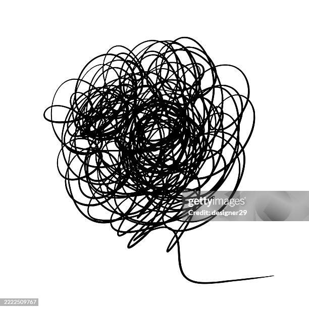 illustrazioni stock, clip art, cartoni animati e icone di tendenza di design vettoriale dell'icona di brainstorming scarabocchio disegnato a mano - mischiare