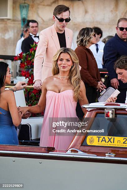 Brooks Nader leaves the Gritti Palace Hotel ahead of Jeff Bezos and Lauren Sanchez's wedding on June 27, 2025 in Venice, Italy.