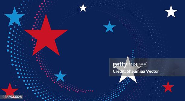 4th of july, independence day, fourth of july background, poster with usa flag, swirl pattern and star shapes. - dinner party background stock illustrations