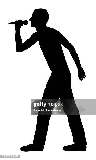 singer silhouette - singer isolated stock illustrations