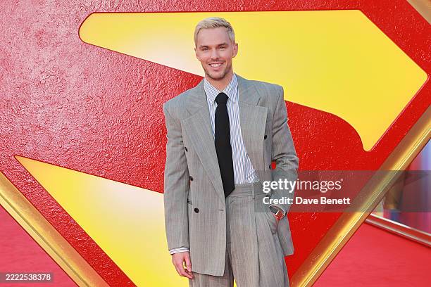 Nicholas Hoult attends the "Superman" fan event at Cineworld Leicester Square on July 2, 2025 in London, England.